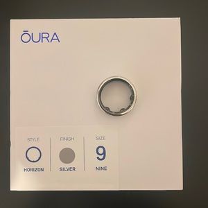 Oura Size 9 Horizon Ring Silver Finish